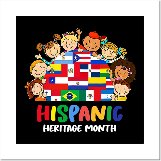 Hispanic Heritage Month Shirt Kids Boy Girl Toddler Latino Wall Art by Eleam Junie